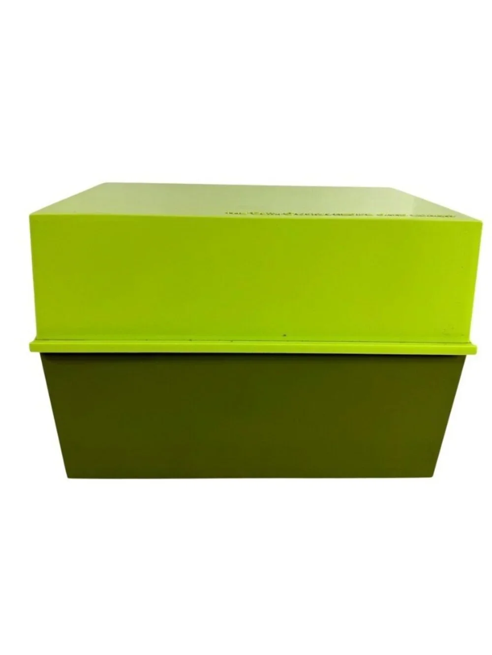 Vintage 1971 Betty Crocker Recipe Card Library Two Tone  Avocado Green Box